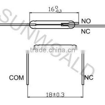 Normally Open/closed Magnetic Proximity Sensor Glass Reed Switch NO/ NC photo-2