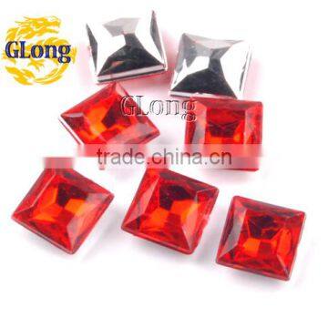 8*8mm Square Shaped Acrylic Point Back Mix Color Rhinestone&Crystal For Stylish Bags Garment Shoes #GY013-8P(Mix-s) photo-2