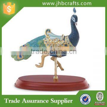 Custom Handmade Resin Indoor Decoration Peacock Animal Figurines