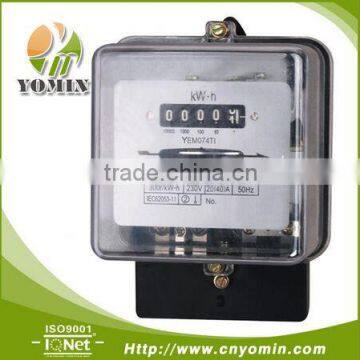 ISO 9001 Factory YEM074TI Single Phase Energy Meter , Electromechanical Active Meter , Counter Energy Meter /