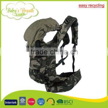 BC-11B easy recycling camouflage baby wrap carrier bag with 4 carry way