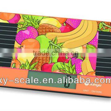 solar kitchen scale with large LCD temper glass platform