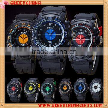 Silicone Mens Sport Custom Quartz Waterproof Promotional Watch                        
                                                                Most Popular