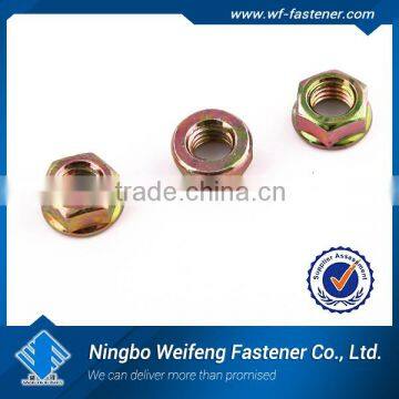 2014 hot fastener products hex flange nut with serration hex flange nylon insert lock nut made in china