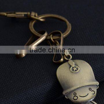 Hot Sale Fashion Custom Metal Cartoon Keychain With Pendant Keyring KC13193 photo-3