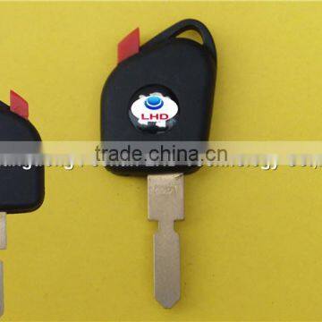 Transponder chip key casing shell cover with red plug 406 blade for Peugeot