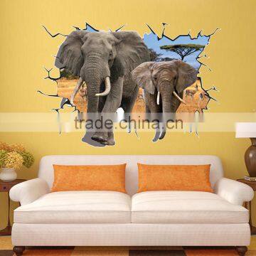 Custom Cartoon Room Decor 3D Vinyl Wall Stickers/living Room Decorative Wall Sticker