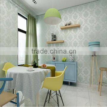 polyester non-woven compound jacquard wallpaper for roof decoration wallpaper with the image of the city wall non woven wallpape                        
                                                Quality Choice