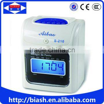 card punch clock timer recorder with statistics function