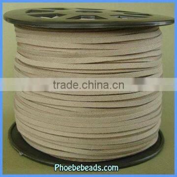 Wholesale Flat Beige Faux Suede Cord For Fashion Jewelry Making SC-1124