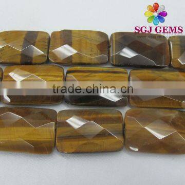 20x30 faceted rectangle Tiger eye loose beads