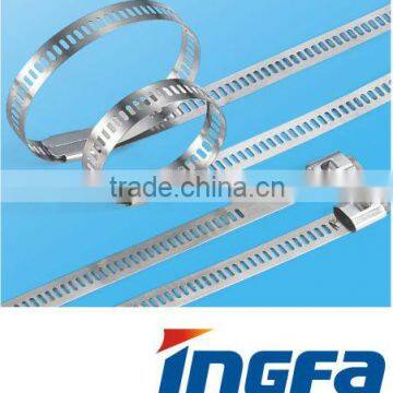 304/316 material metal tie strap for shipborne fasterner ladder musti barb lock type