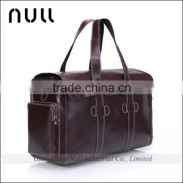 Large Men's Vintage Genuine Leather Travel Weekend Duffle Bag