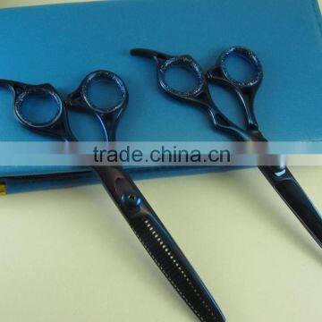 Titanium Blue Color Hairdressing Thinning Scissor Set, Hair Thinning Scissor Set 6.5"