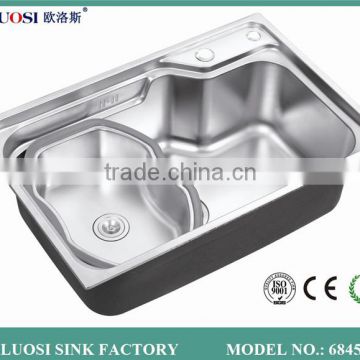 silver custom size kitchen sink 6845C