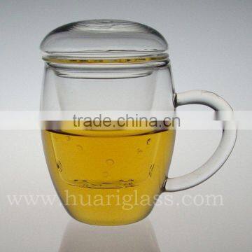 Glass Cup With Infuser & Cover