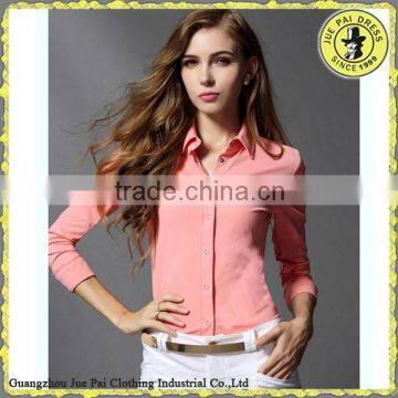Invisible Buttons Hot Girl Office Shirt For Brazil Female photo-3