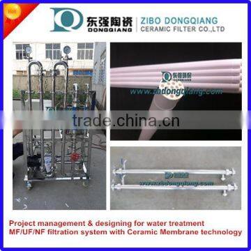 ceramic membrane pilot plant for treatment of laundry effluent
