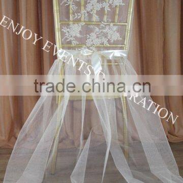 YHC#153 fancy embroidery tulle wedding chiavari wedding events chair back cover