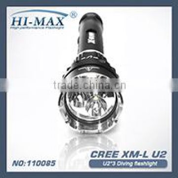 Hi-max diving primary flashlight cree xm-l u2 *3 led scuba diving video light