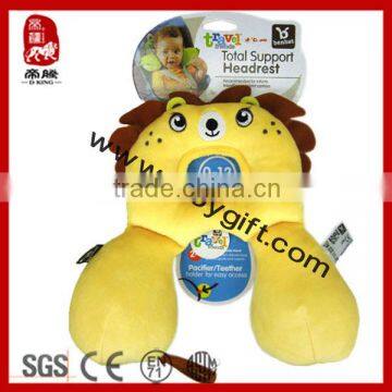 2014 new product soft toy lion cute baby neck pillow plush travel pillow stuffed car seat neck pillow