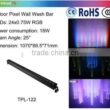 CE&RoHs Certificate Excellent Color Mixing LED Bar 24*0.75W RGB Wall Washer LED Light