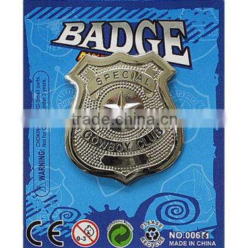 plastic police badge toy Silver color