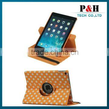 Polka Dot 360 Rotating PU Leather Case For Apple iPad 6 & air 2