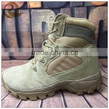 Wholesale Leather khaki waterproof short ankle army military tactical boots