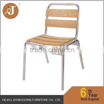 Metal Aluminum and Wood Material Outdoor Garden Chair