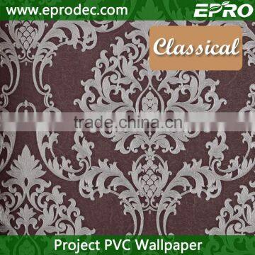 free glue classical vinyl project wall paper for home