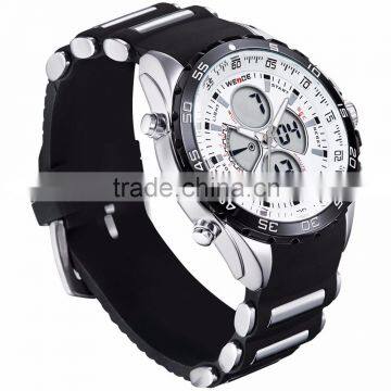 WEIDE New Waterproof Military Watch Fashion Watch Company Rubber Bracet Diver Waterproof LCD Silicone Watch Manufacture photo-4