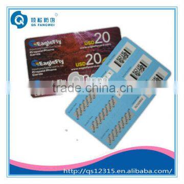 Manufactured of PVC Scratch Card