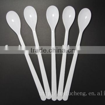 Long white tableware set drink cup plastic spoon