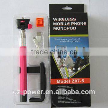 wireless bluetooth extendable selfie stick monopod for iphone and Andriod