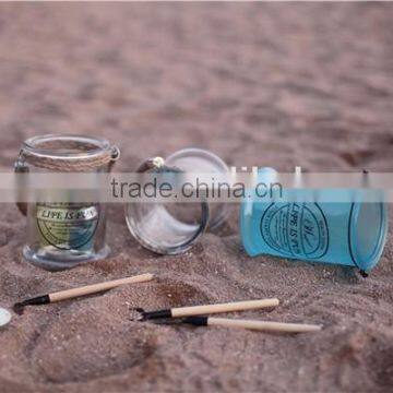 Decor Home Bulk Glass Candle Holders With Rope Handle Made in China photo-6