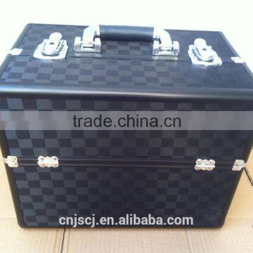 export black beauty colorful black huge storage aluminum makeup case                        
                                                Quality Choice