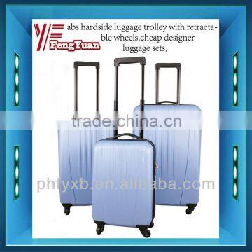 2014 China Supplier Abs/pc Luggage Trolley With Retractable Wheels,cheap Designer Luggage Sets