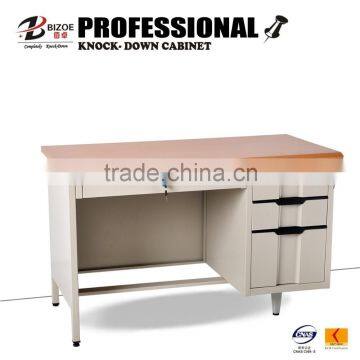 China Furniture Manufacturer Metal 3 Drawers Computer Desks for One Person photo-2