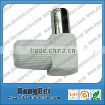 Right angle plug rf tv cable connector