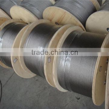 stainless steel wire rope 0.3-100mm with high tension strenghth high breaking loading