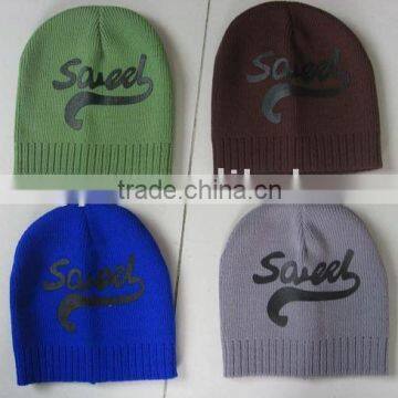 2016 mens logo print knit hat