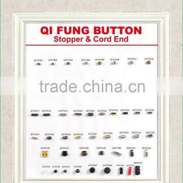 Metal Material Gold Cord Lock End Spring Stopper for Garment