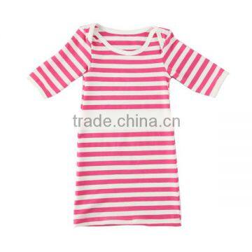 Boutique 2016 spring summer newest eco-friendly cotton custom baby romper striped girls pajamas easter newborn baby clothing