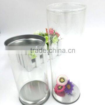 clear pvc cylinder box cover box storage box gift box