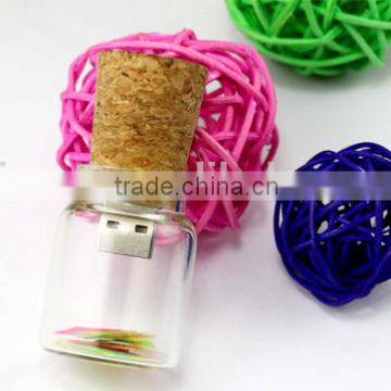 Special wooden drift bottle usb for souvenir