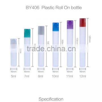 3ml 5ml 7ml 9ml new perfume plastic roll on bottle glass rollers/PP roll on perfume bottles