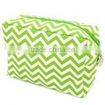 canvas chevron cosmetic bag (FLY-EL0108)