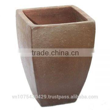 Vietnam ceramic flower pots, flower pots wholesale, black clay pot