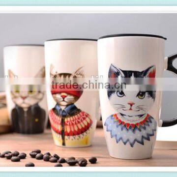 ceramic Mr cat mug with Mr cat design in big size